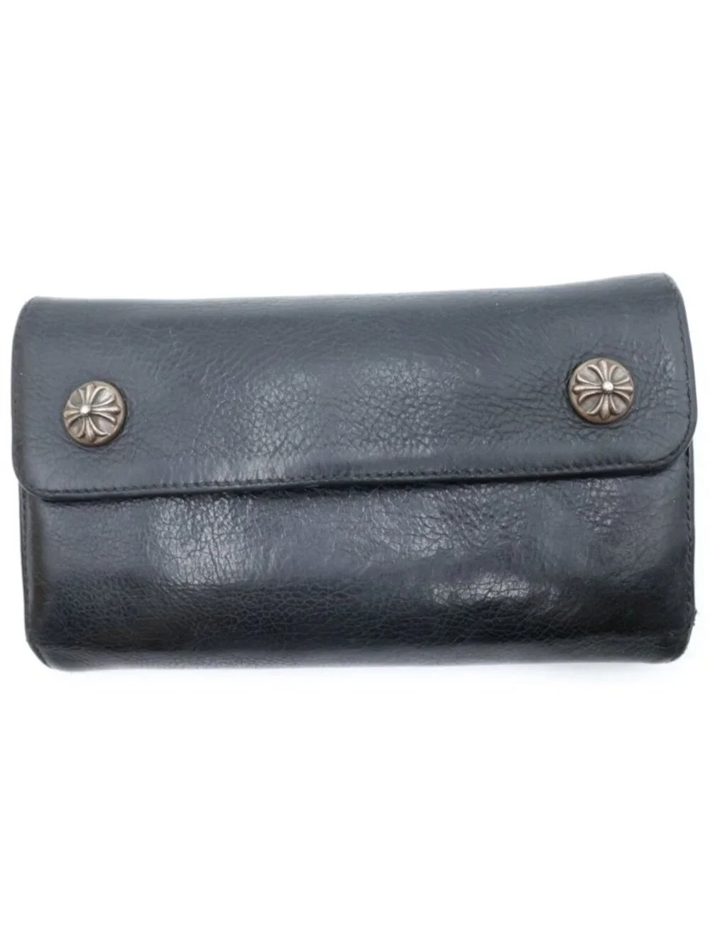 Chrome Hearts Wave Leather Wallet Black